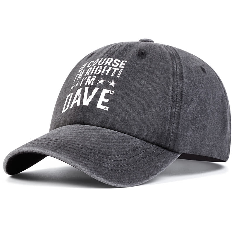 Of Course I'm Right Adjustable Baseball Cap