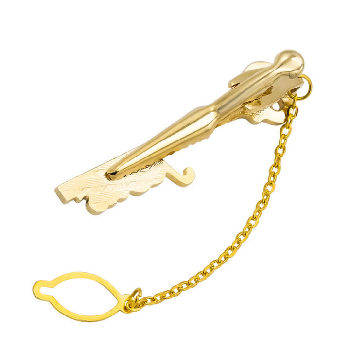 Gold Jesus Key Tie Bar For Wedding Suit