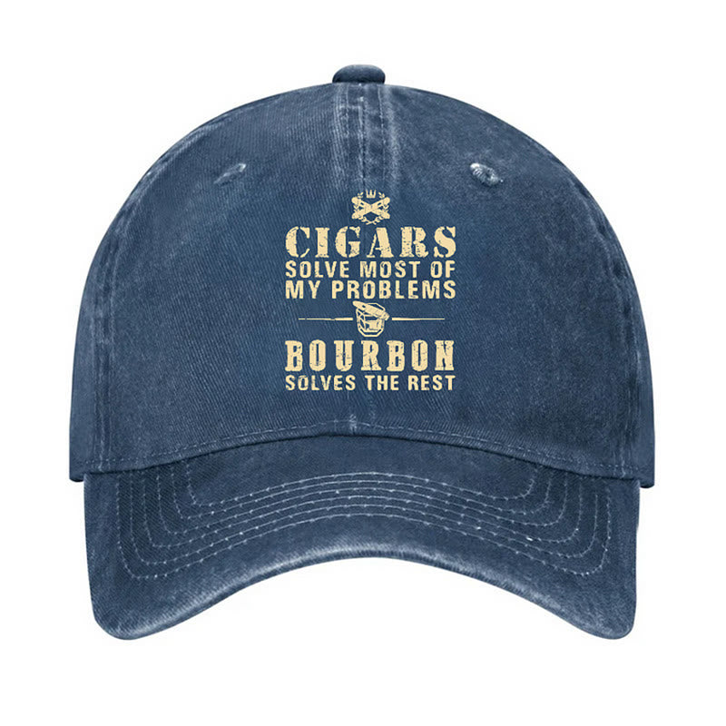 Bourbon Solve The Rest Problems Adjustable Baseball Cap
