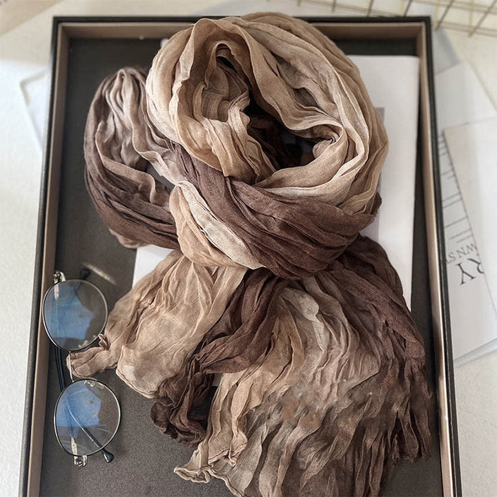 Women's Gradient Solid Color Thin Scarf