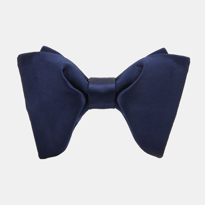 Men's Paisley Solid Color Oversized Pointed Bow Tie