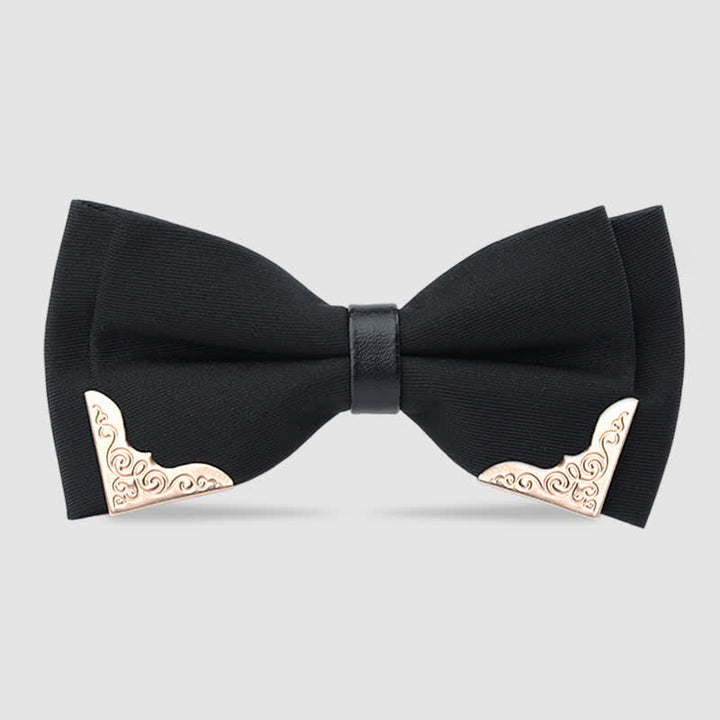 Men's Classic Metal Gold Bow Tie