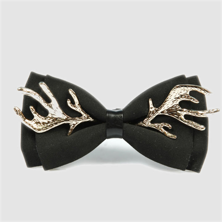 Men's Metal Deer Antler Decoration Bow Tie
