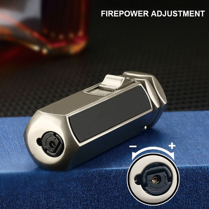 Quad Flame Lighter Refillable Butane Four Burner Lighter