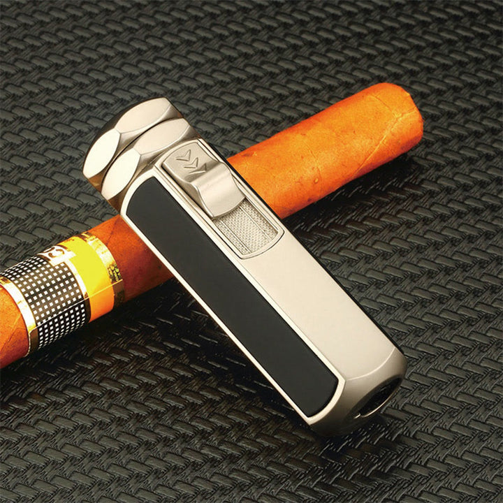 Quad Flame Lighter Refillable Butane Four Burner Lighter