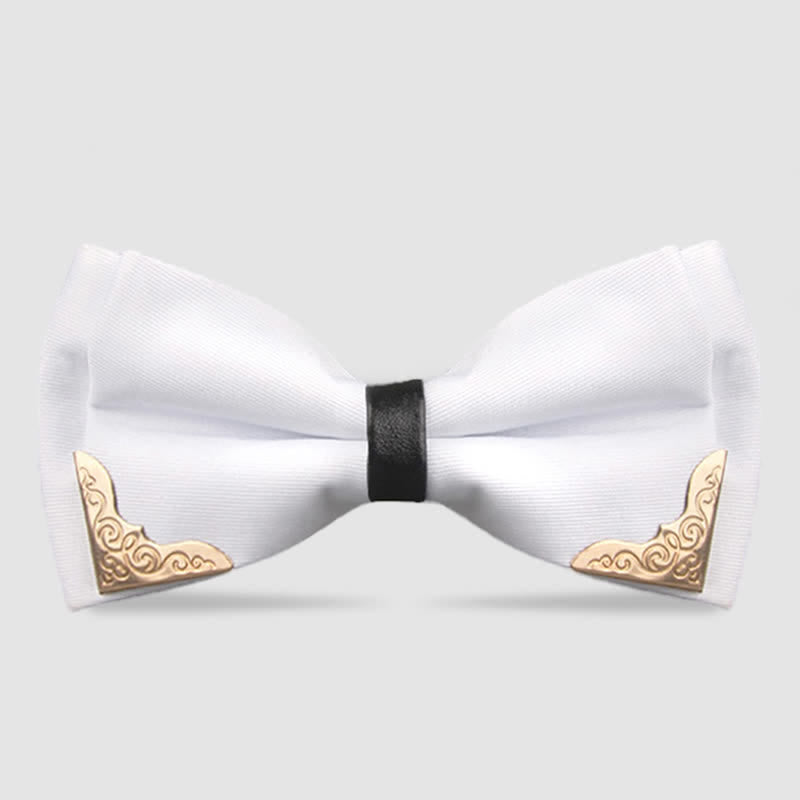 Men's Classic Metal Gold Bow Tie