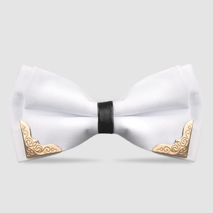Men's Classic Metal Gold Bow Tie