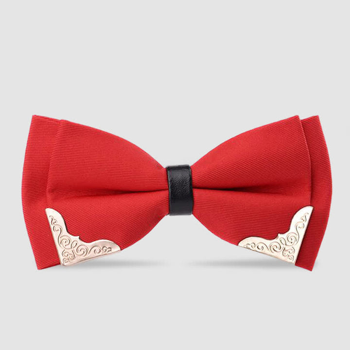Men's Classic Metal Gold Bow Tie