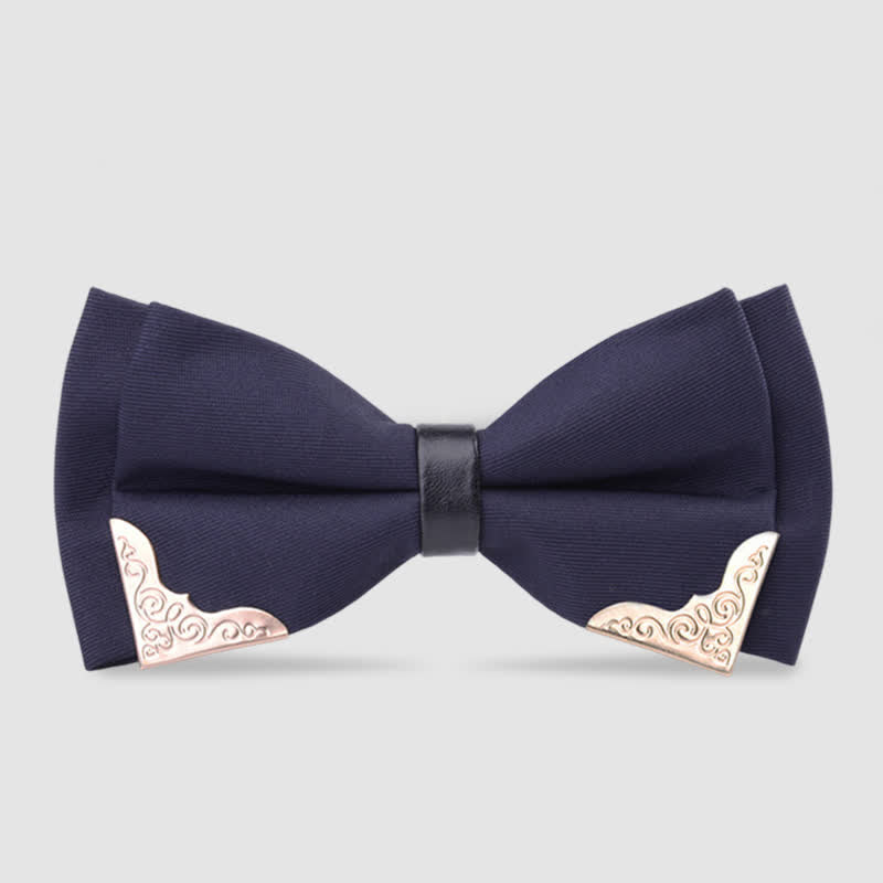 Men's Classic Metal Gold Bow Tie