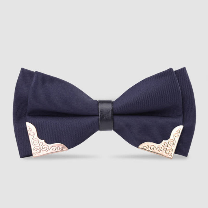 Men's Classic Metal Gold Bow Tie