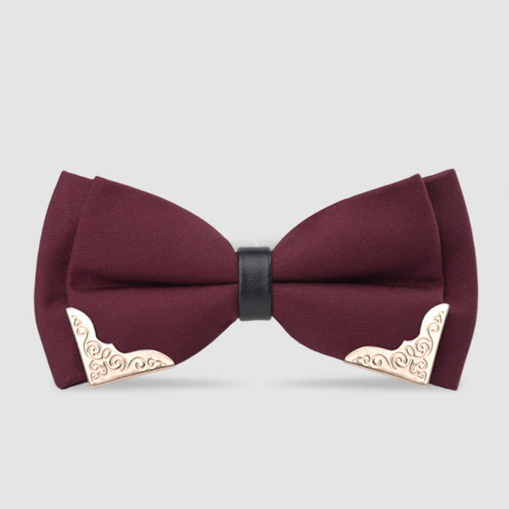 Men's Classic Metal Gold Bow Tie