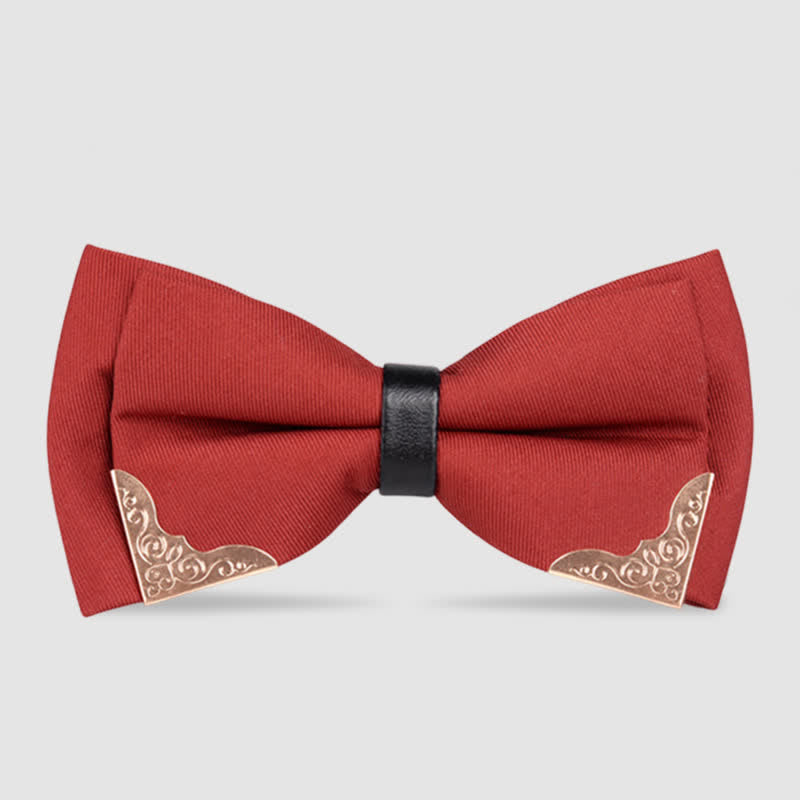 Men's Classic Metal Gold Bow Tie