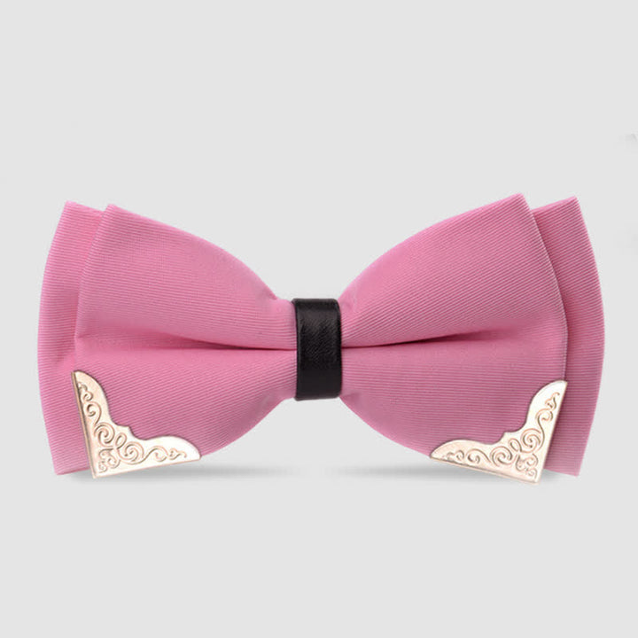 Men's Classic Metal Gold Bow Tie