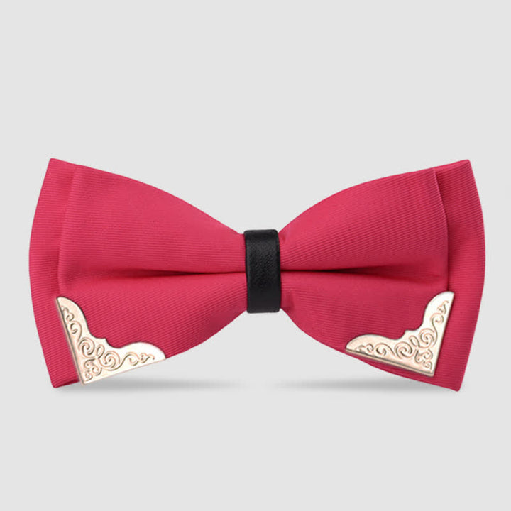 Men's Classic Metal Gold Bow Tie