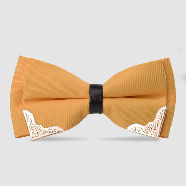 Men's Classic Metal Gold Bow Tie