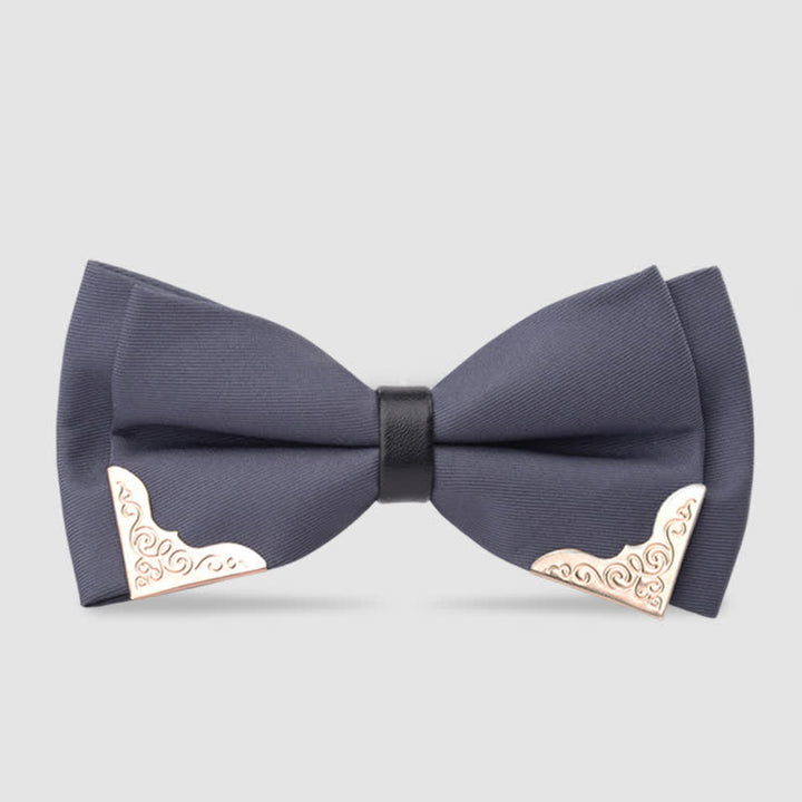 Men's Classic Metal Gold Bow Tie
