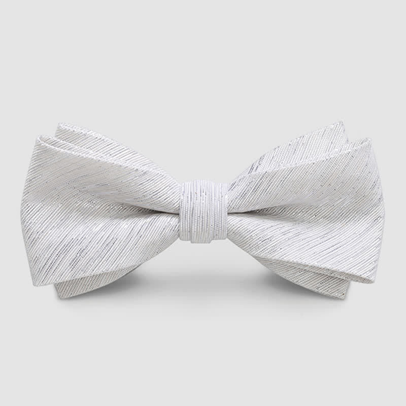 Men's Gold Striped Double Layered Bow Tie