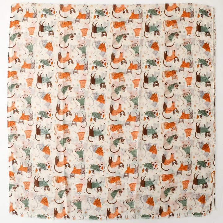 Women's Cat Kitten Printed Lightweight Thin Scarf - image 4