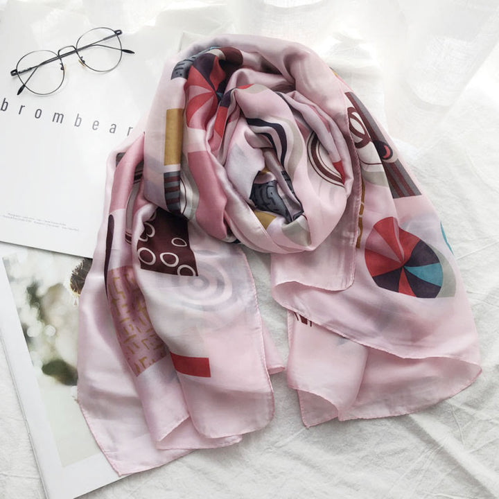 Women's Summer Beach Printed Lightweight Shawl Thin Scarf