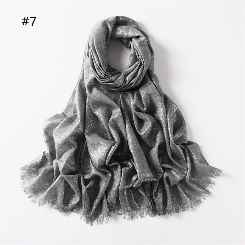 Women's Golden Glitter Lightweight Shawl Thin Scarf