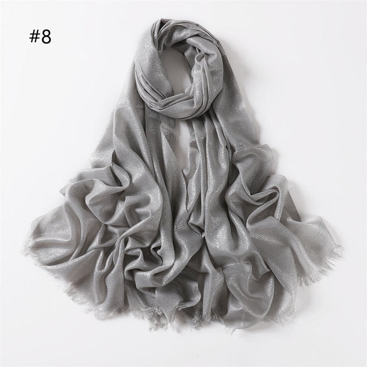 Women's Golden Glitter Lightweight Shawl Thin Scarf