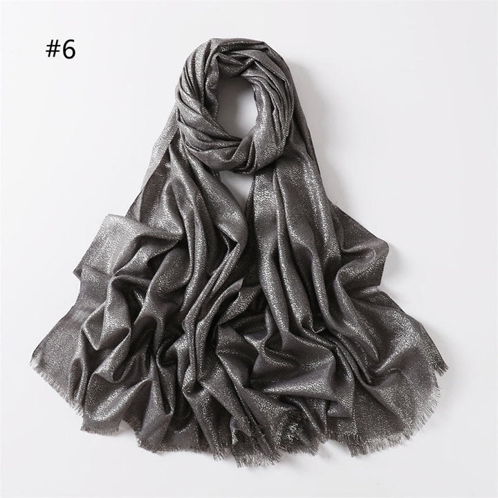 Women's Golden Glitter Lightweight Shawl Thin Scarf
