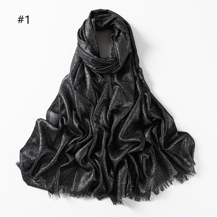 Women's Golden Glitter Lightweight Shawl Thin Scarf