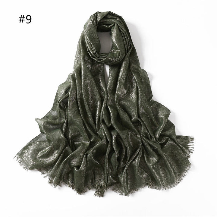 Women's Golden Glitter Lightweight Shawl Thin Scarf