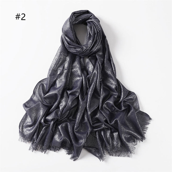 Women's Golden Glitter Lightweight Shawl Thin Scarf