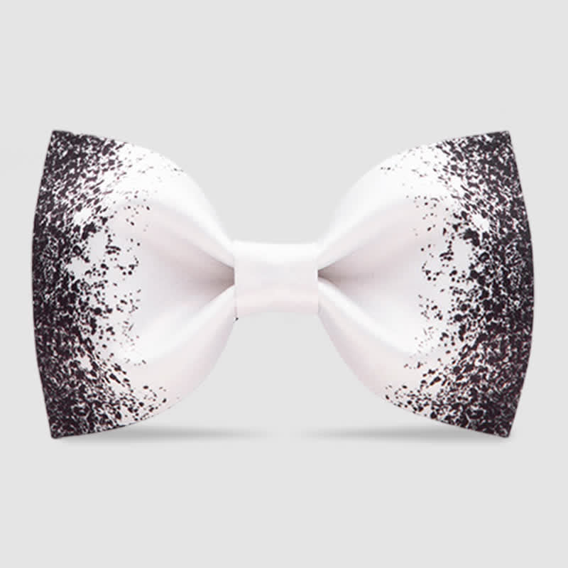 Men's Black White Resplendent Night Sky Bow Tie