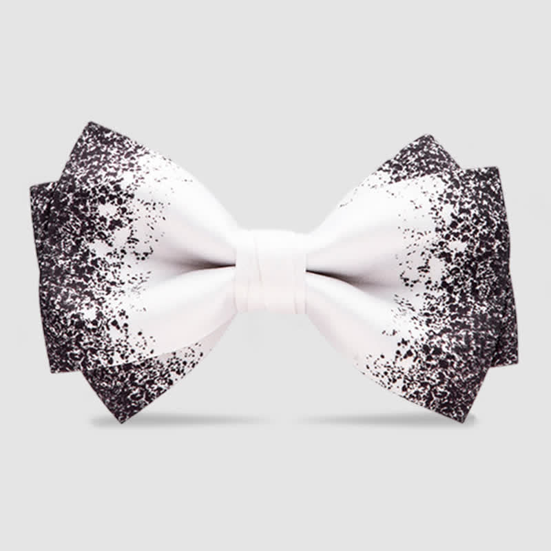 Men's Black White Resplendent Night Sky Bow Tie