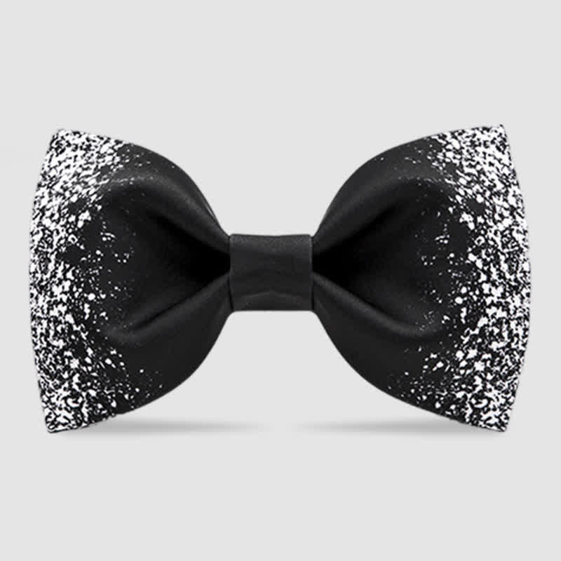 Men's Black White Resplendent Night Sky Bow Tie