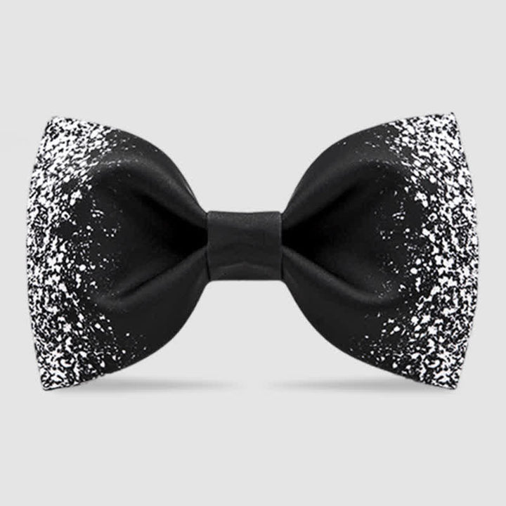 Men's Black White Resplendent Night Sky Bow Tie