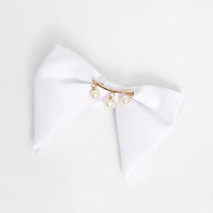 Men's Black White Oversized Pointed Bow Tie
