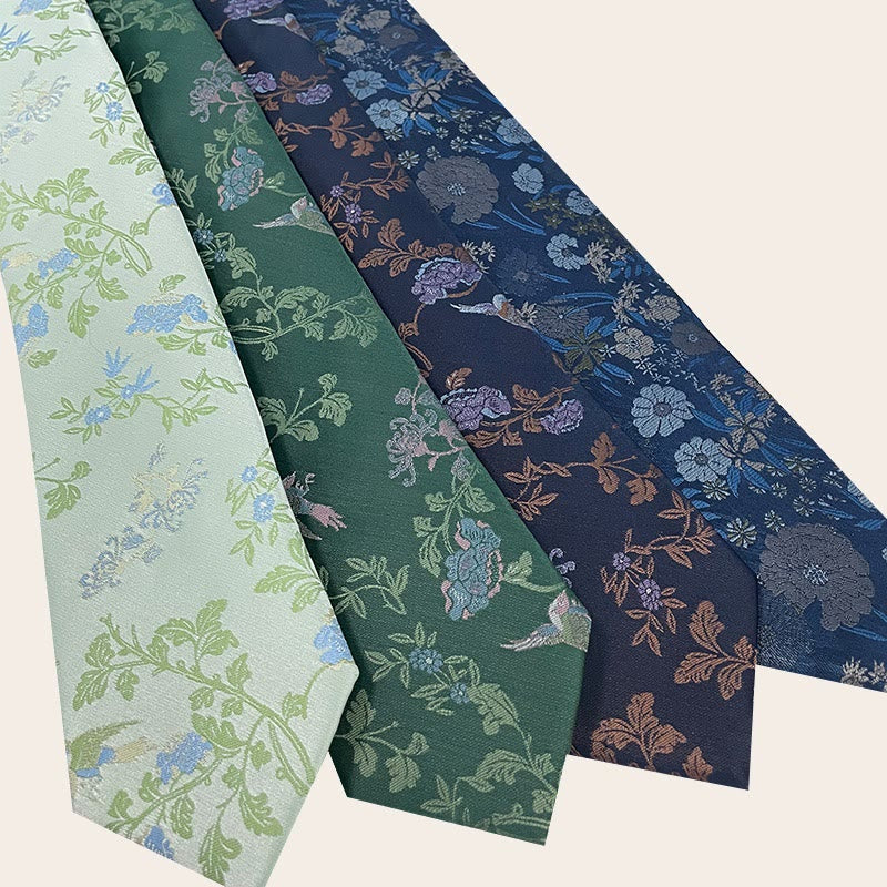 Men's Holiday Style Floral Polyester Necktie - image 5