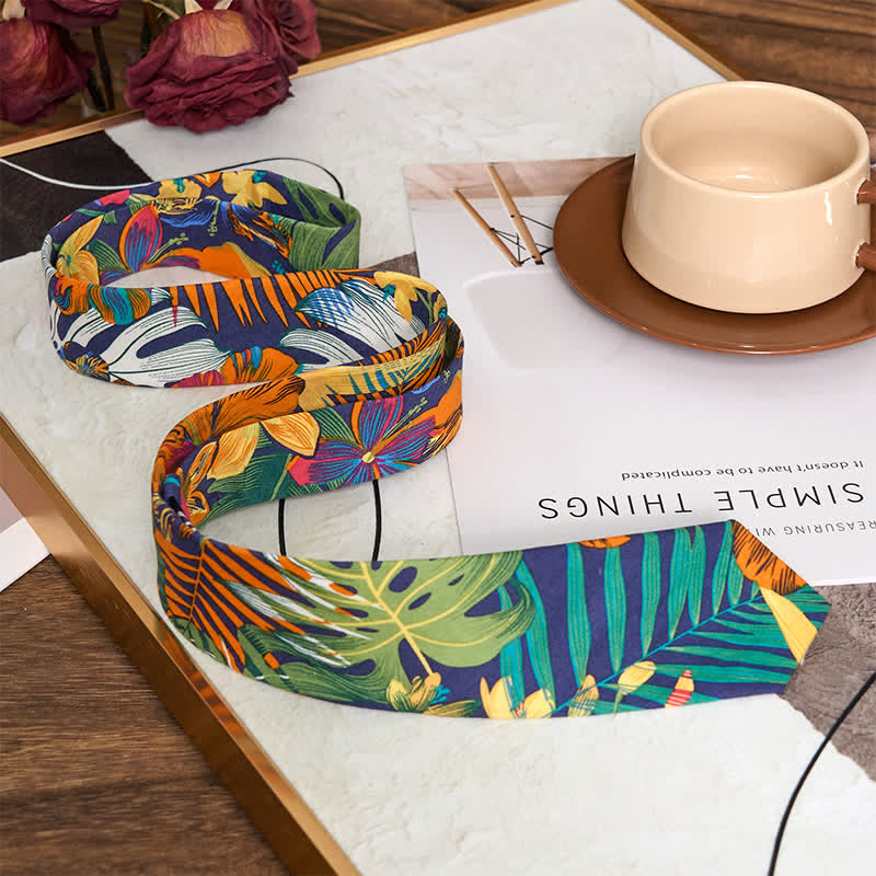 Men's Cotton Printed Floral Skinny Necktie