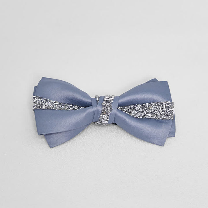 Men's Sparkling Glitter Bow Tie Pocket Square
