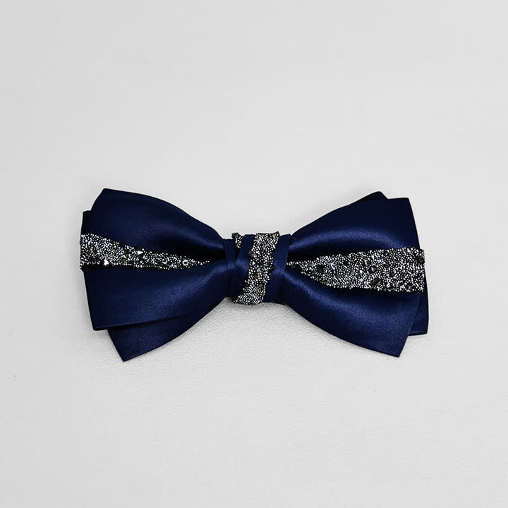 Men's Sparkling Glitter Bow Tie Pocket Square