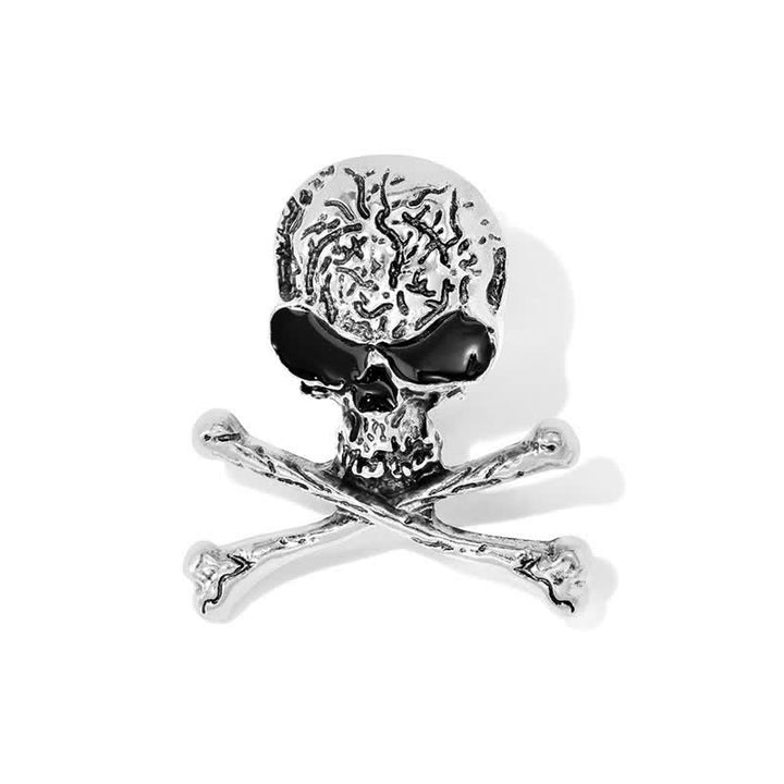 Decorative Punk Skull Crossbone Pirate Brooch