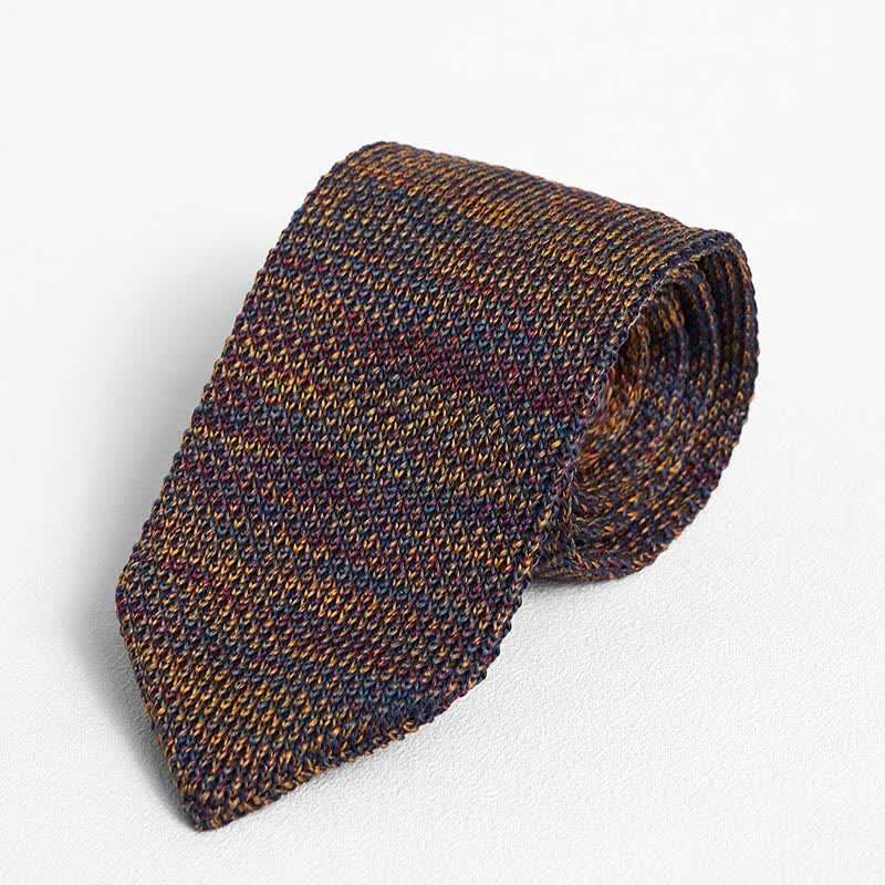 Men's Mixed Color Striped Knitted Necktie