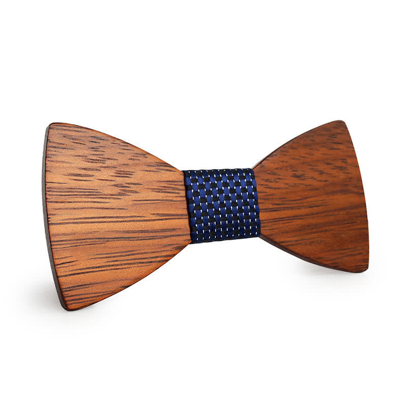 Men's Handmade Bamboo Wooden Bow Tie - RoyalBlue - image 10