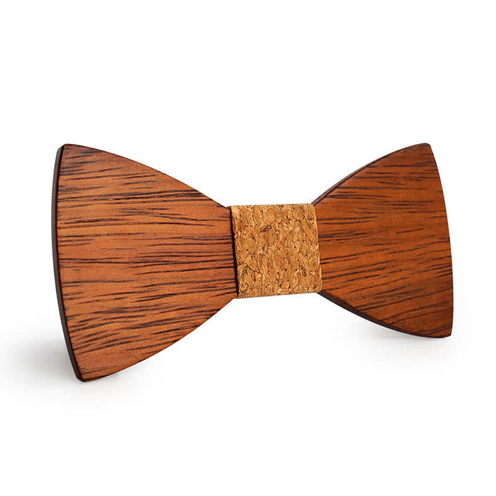 Men's Handmade Bamboo Wooden Bow Tie - Cork - image 5
