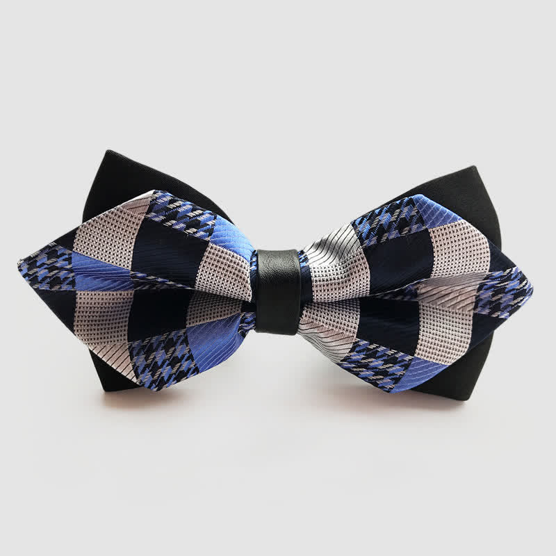 Men's Paisley Double-layer Pointed Bow Tie