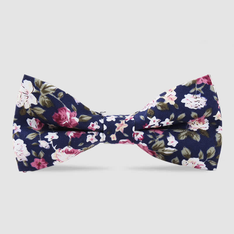 Men's Cotton Forest Floral Printing Bow Tie