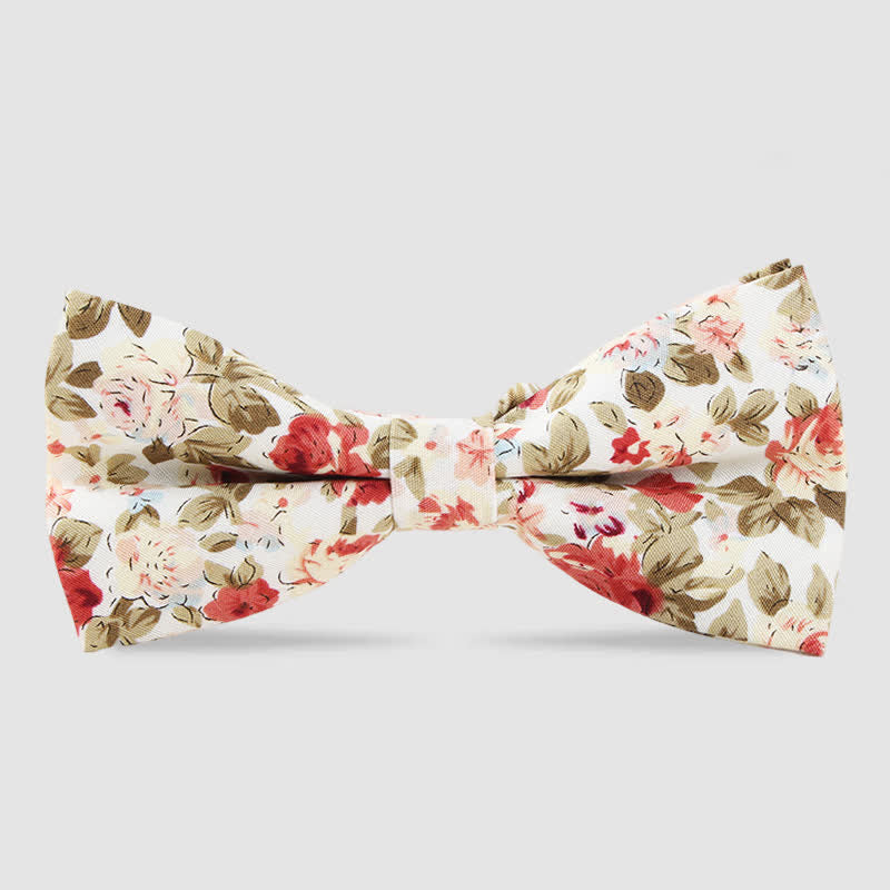 Men's Cotton Forest Floral Printing Bow Tie
