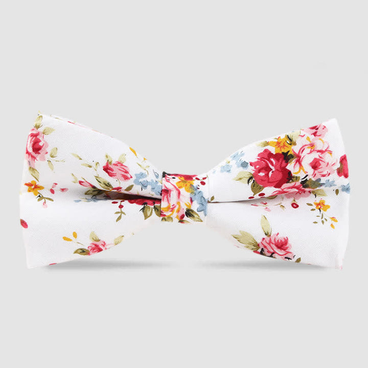 Men's Cotton Forest Floral Printing Bow Tie