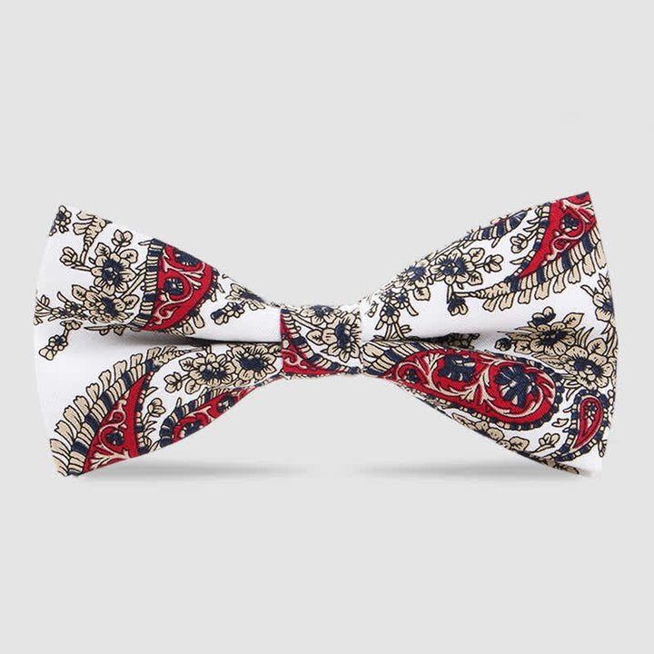 Men's Cotton Forest Floral Printing Bow Tie
