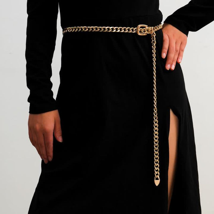 Women's Multi-Layer Body Link Waist Chain Metal Belt