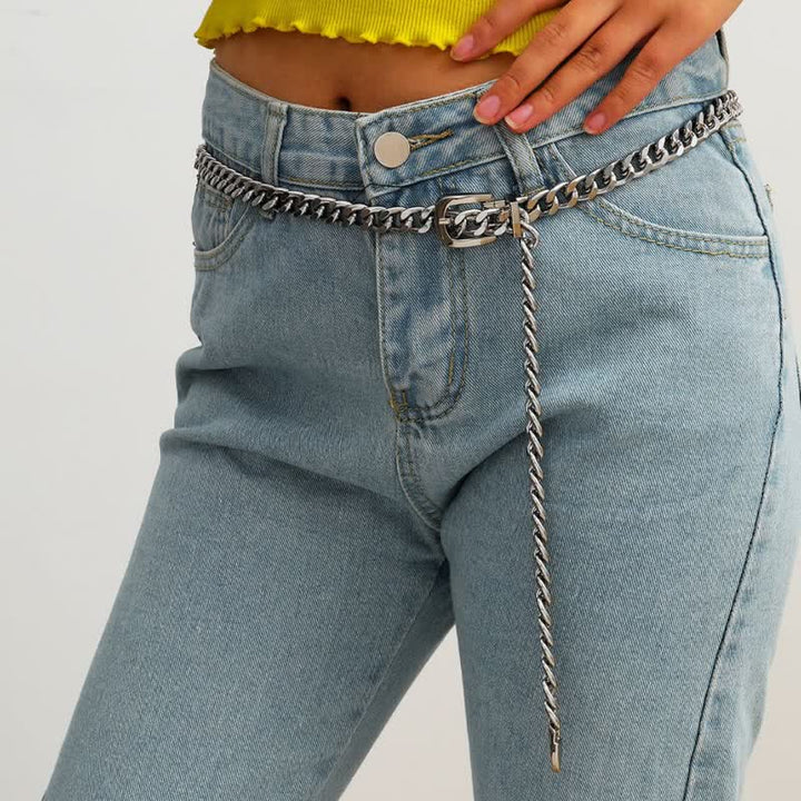 Women's Multi-Layer Body Link Waist Chain Metal Belt