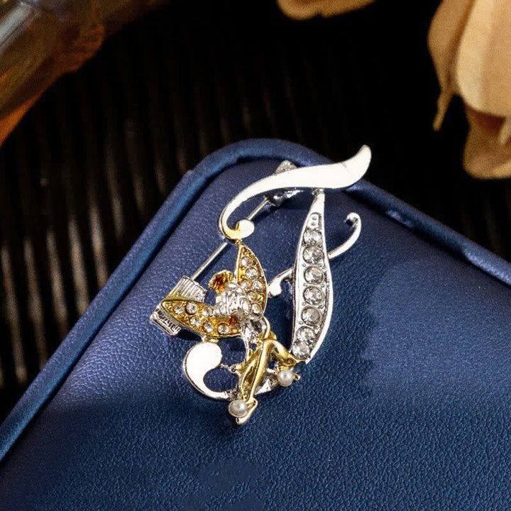 Racing Butterfly Crystal Initial Letter 26 Alphabet Brooch
